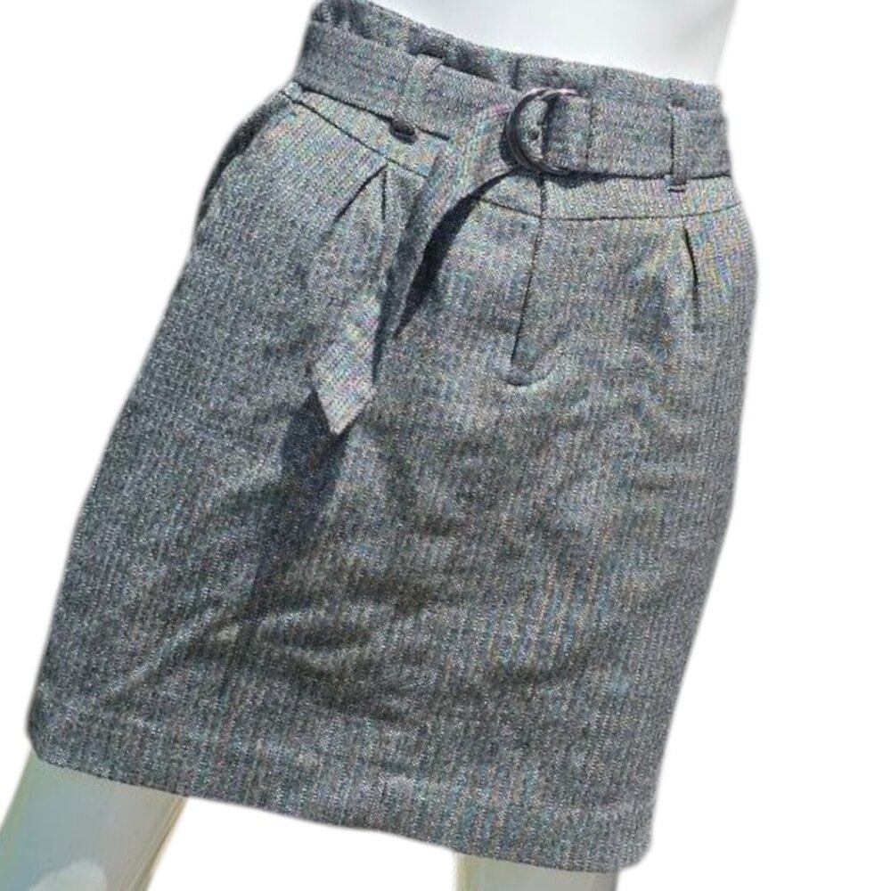 BANANA REPUBLIC Belted Wool Blend Mini sz 6